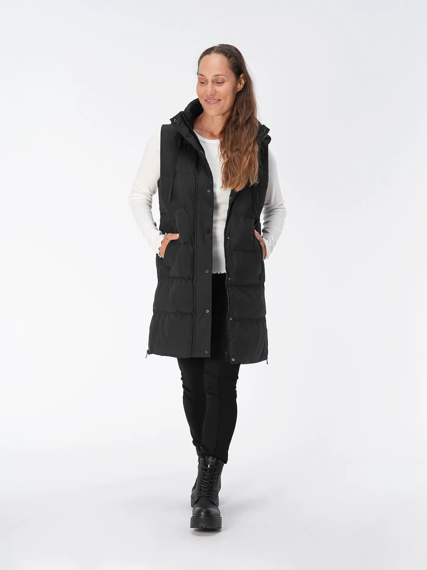 OPUS | Steppgilet WAFINA | schwarz